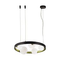 Подвесная люстра 55*20-150 см, 5*G9, 5W, F-Promo Shanku 4628-5P, черный матовый