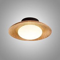 Потолочный светильник HUCHEN WOOD 28*28*20 см, 1*LED*5W, ImperiumLoft huchen01, Коричневый, Чёрный