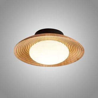 Потолочный светильник HUCHEN WOOD 28*28*20 см, 1*LED*5W, ImperiumLoft huchen01, Коричневый, Чёрный