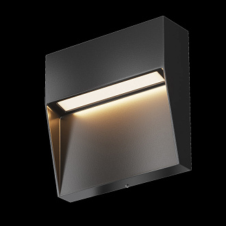 Подсветка для лестниц 11*11 см, LED 3W, 3000К, Черный Maytoni Mane O047SL-L3B3K