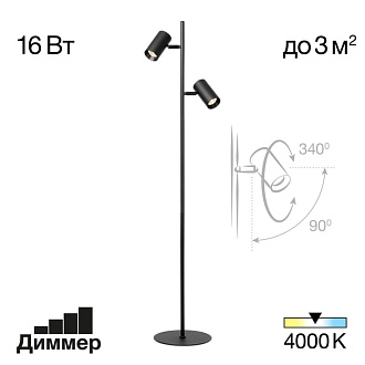 Торшер Citilux CL809011N Twin Черный 