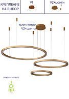 Люстра 153*120 см, LED 158W 3000-6300K Crystal Lux FORTUNA SP158W LED D400+600+800 GOLD Золотой