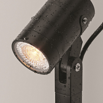 Ландшафтный светильник  5,5*10 см, GU10 1 50W, К, Черный Maytoni Scope O025FL-01B1
