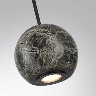 Подвесной светильник 7 см, 5W, 3000K, Odeon Light Midcent Dex 7068/5L, черный-камень