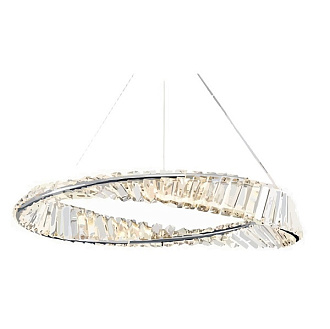 Светильник подвесной светодиодный ElegantLight DZN-8189 ХРОМ  D600/H1200/1/LED/35W/4000K DOMO 24-07