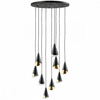 Подвесная люстра Lightstar Cone 757090, диаметр 70 см, черный