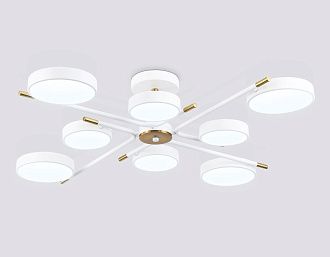 Люстра светодиодная на штанге **17- см, **W, 3000-6000K, Ambrella Light Comfort FL516338, белый, медь