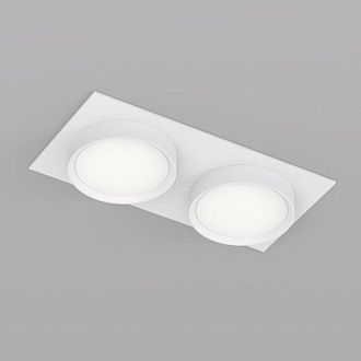 Светильник встраиваемый 22*11*4,5 см, 2*GX53*15W, Denkirs FLAT DK2092-WH, белый