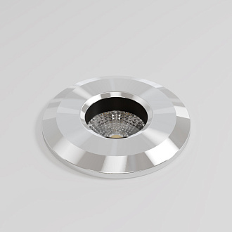 Встраиваемый светильник 6,2*9 см, LED*1W, 3000 К, Flash O044DL-L1S3K3 Maytoni Outdoor, Серебро