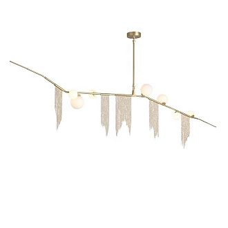 Подвесной светильник Адель Cherry Bomb Chandelier 7 260*24*190 см, 7*G9*40W, ImperiumLoft 40.1105, Латунь