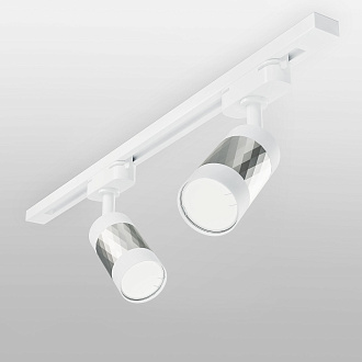 Трековый светильник для однофазного шинопровода Mizar GU10 Белый/серебро MRL 1007 Elektrostandard