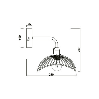 Бра 23*20*20 см, 1*E27 золото Vele Luce Gorgon VL5384W01