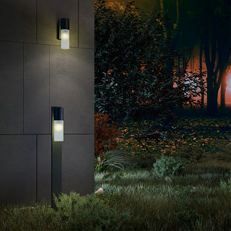 Светильник ландшафтный 14,5*12*80 см, E27 18 W, К Черный Novotech Street 370961 IP54