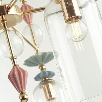 Подвесная люстра диаметр 65 см Odeon Light Bizet 4855/3C Золото
