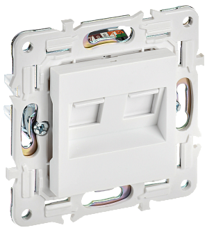 SKANDY Розетка комп. 2-ая RJ45 кат.5E SK-K03W арк. бел. IEK, SK-K20-1-K01