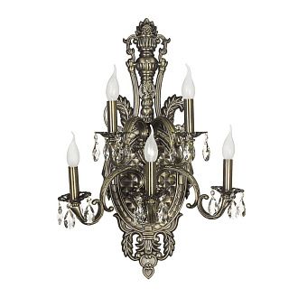 Бра *40*74 см, 5*E14*40W, Dio D`arte Lido Antique Lido E 2.1.5.600 A, Бронза