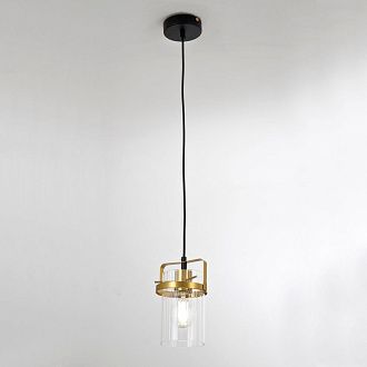Подвесной светильник 12*12*100 см, Е 27 1x40W, Черный, Латунь MODEMODERN MD.0618.1