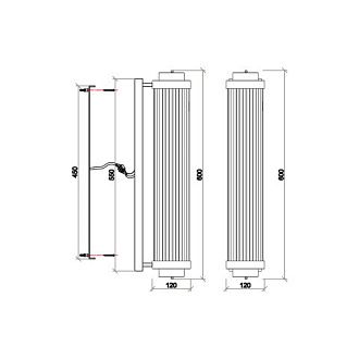 Бра 15*12*60 см, 2*E14 золото Vele Luce Clarinetto VL3314W42