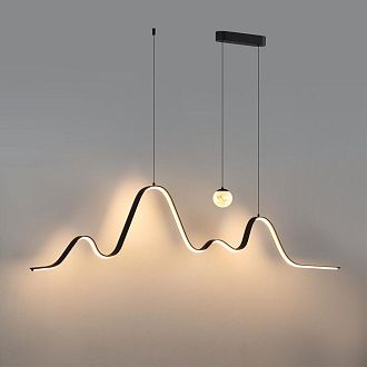 Подвесной светильник 150**200- см, 2*LED*37W, 3000K, Odeon Light Moonlight 7181/37L, черный