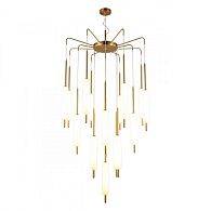 Каскадная люстра 90*180-250 см 136W, 3000K, Aployt Carla APL.010.03.136, золото матовое