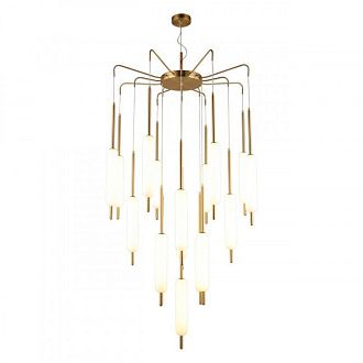 Каскадная люстра 90*180-250 см 136W, 3000K, Aployt Carla APL.010.03.136, золото матовое