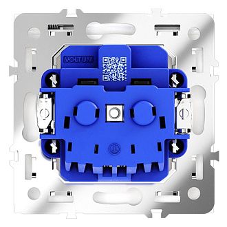 Розетка встраиваемая Voltum S70 с заземлением, защитными шторками и крышкой 16А, белый матовый пластик Soft touch VLS040302