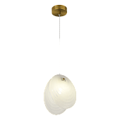 Люстра Ø150 x H1200, мм, 1*15W, BRASS CANOPY+WHITE (Латунь+Белый) NewRgy 2814-DW-1 BRASS CANOPY+WHITE