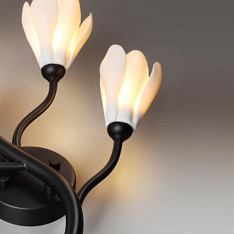 Бра 5*G4 LED*5W Odeon Light Gardi 5090/5W, черный матовый