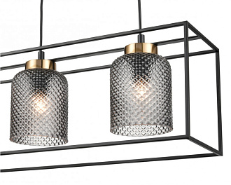 Подвесной светильник 16*69*146 см, 3*E27 черный, золото Vele Luce Morrison VL5472P03