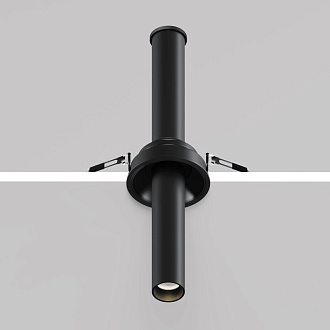 Встраиваемый светильник 3*3*31,6 см, LED, 7W, 3000К, Maytoni Technical Focus T C140RS-L300-7W3K-B черный, вр 7,5 см
