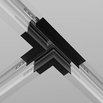 Коннектор Т-образный встраиваемый Maytoni Technical Magnetic track system Exility TRA034CT-42B черный IP 20