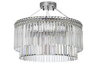 Люстра подвесная *60*30 см, Led лента*LED*68W, 3000/6000K, Arti Lampadari Ovindoli Gold Ovindoli L 1.5.60.101 N, Никель