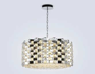 Подвесная люстра с хрусталем **32-120 см, 18*E14*40W, K, Ambrella Light High Light LH41006, хром
