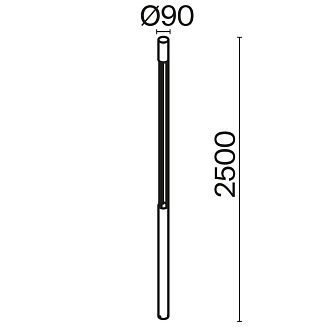 Светильник 250 см, 30W, 3000K, O427FL-L30GF3K, серый