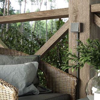 W5010204 Выключатель одноклавишный влагозащищенный Gallant, графит рифленый Werkel, 4690389164019