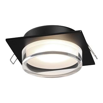 Светильник встраиваемый 10.5 см, GX53, Novotech Gem 371028, черный