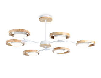 Светильник подвесной 82,5*28,5 см, LED 42W, 3000К, белый, светлое дерево Ambrella Comfort LineTech FL51615