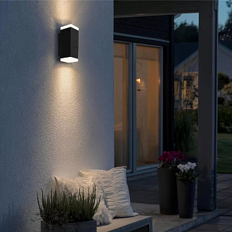 Уличный настенный светильник 9,1*22 см, 2*LED*3W 3000K LOFT IT Eterno 100010/B черный