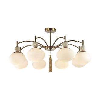 Люстра потолочная *85,5*43-43 см, 8*E14*40W, Lumion Gloriya LUM8272/8C, латунь; бежевый