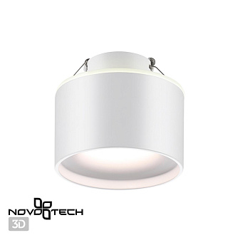 Встраиваемый LED светильник Novotech Giro 358961, 12W вниз + 3W вверх,, вр 5,5 см