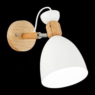 Светильник настенный 14 см,  EVOLUCE BALCAMO SLE103801-01 Светлое дерево, Белый