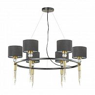 Люстра подвесная Lumion Santiago 4516/6, диаметр 75 см, античная латунь-черный