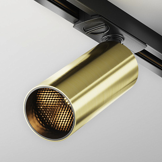 Светильник на шине 5,2*5,2*15,8 см, LED, 12W, 3000К, Maytoni Technical FOCUS LED TR021-1-12W3K-W-BBS латунный