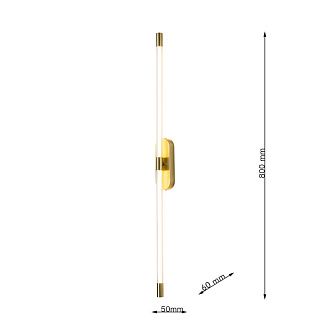 Бра Favourite Arrow 4049-2W, D60*W50*H800, каркас светильника цвета золота, рассеиватель из белого акрила