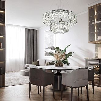 Подвесная люстра 45*80*60/120 см, 36xG9 MODELUX ML.755.36 CR хром