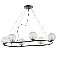 Люстра подвесная 115*6 14 см, 6*G9*36W, Черный матовый Lightstar Bari 815267