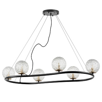 Люстра подвесная 115*6 14 см, 6*G9*36W, Черный матовый Lightstar Bari 815267