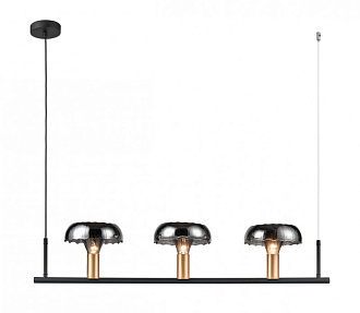 Подвесной светильник 18*92*87 см, 3*E14 черный, золото Vele Luce Olivia VL5642P03