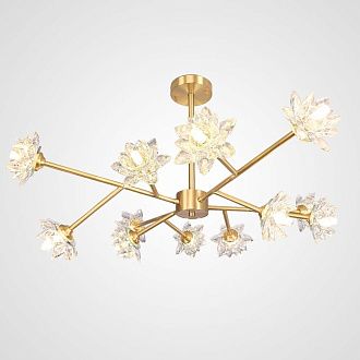 Люстра на штанге LOTOS TWO D90 90*90*38 см, 12*G9*40W, ImperiumLoft LOTOS-TWO01, Золотистый