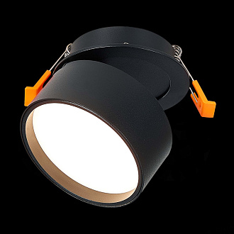 Встраиваемый поворотный светильник 9 см, 9W, 3000K ST LUCE ST651.438.09 Черный, вр 7 см